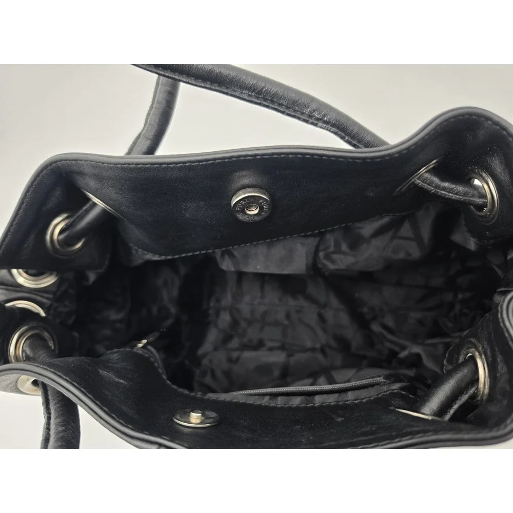 Vintage Furla Black Leather Purse.